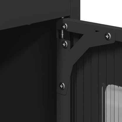 Credenza Nera 68x39x123 cm in Acciaio - homemem39