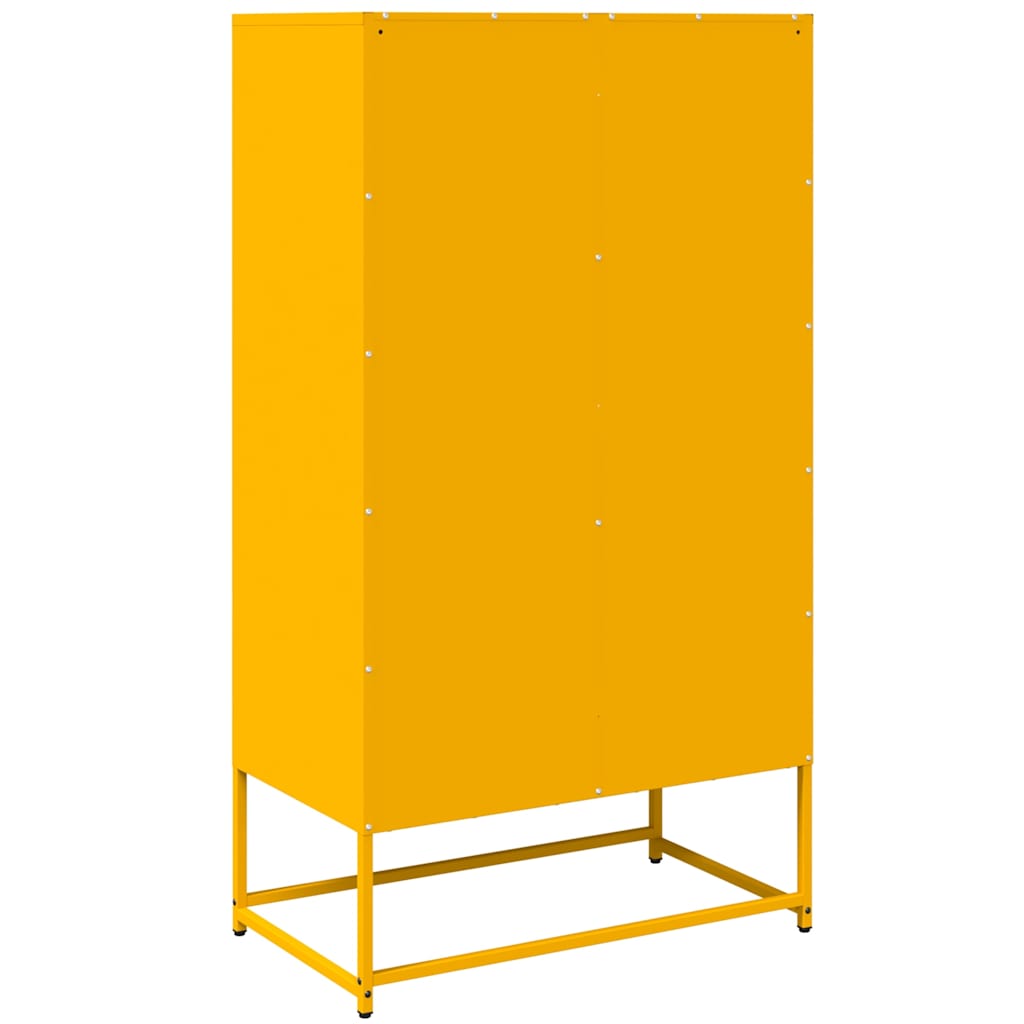 Credenza Giallo Senape 68x39x123 cm in Acciaio - homemem39