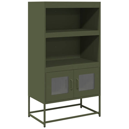 Credenza Verde Oliva 68x39x123 cm in Acciaio - homemem39