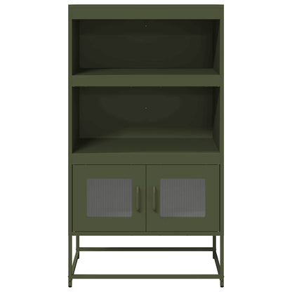 Credenza Verde Oliva 68x39x123 cm in Acciaio - homemem39