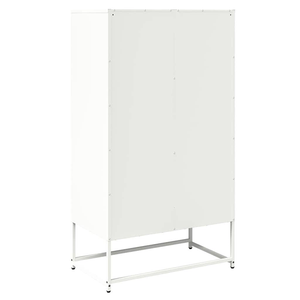 Credenza Bianca 68x39x123 cm in Acciaio - homemem39