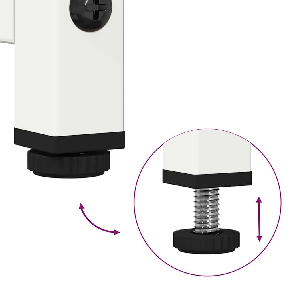 Credenza Bianca 68x39x123 cm in Acciaio - homemem39