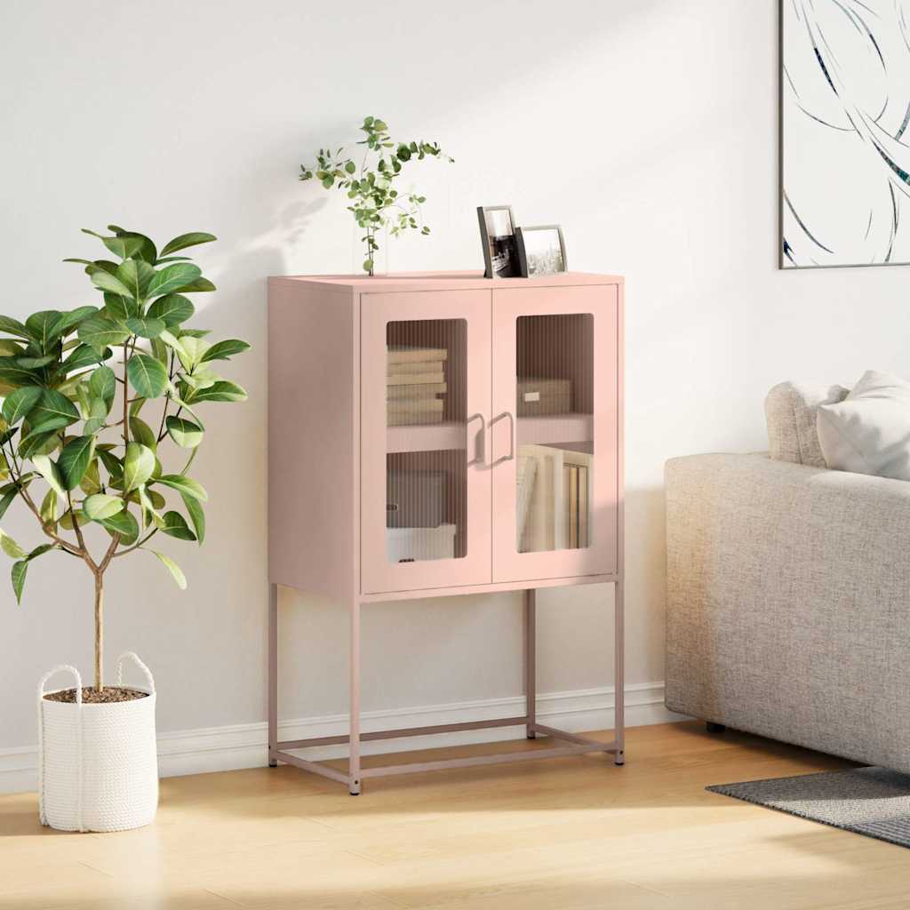 Credenza Rosa 68x39x107 cm in Acciaio - homemem39
