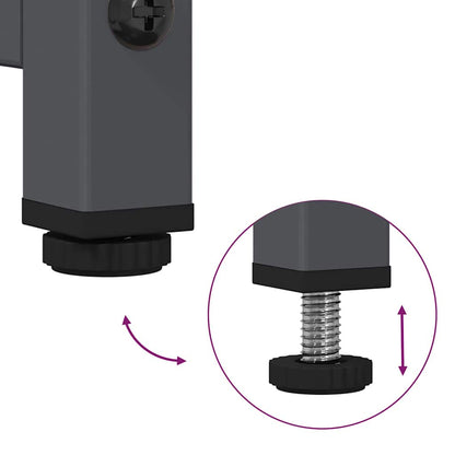 Credenza Antracite 68x39x107 cm Acciaio - homemem39