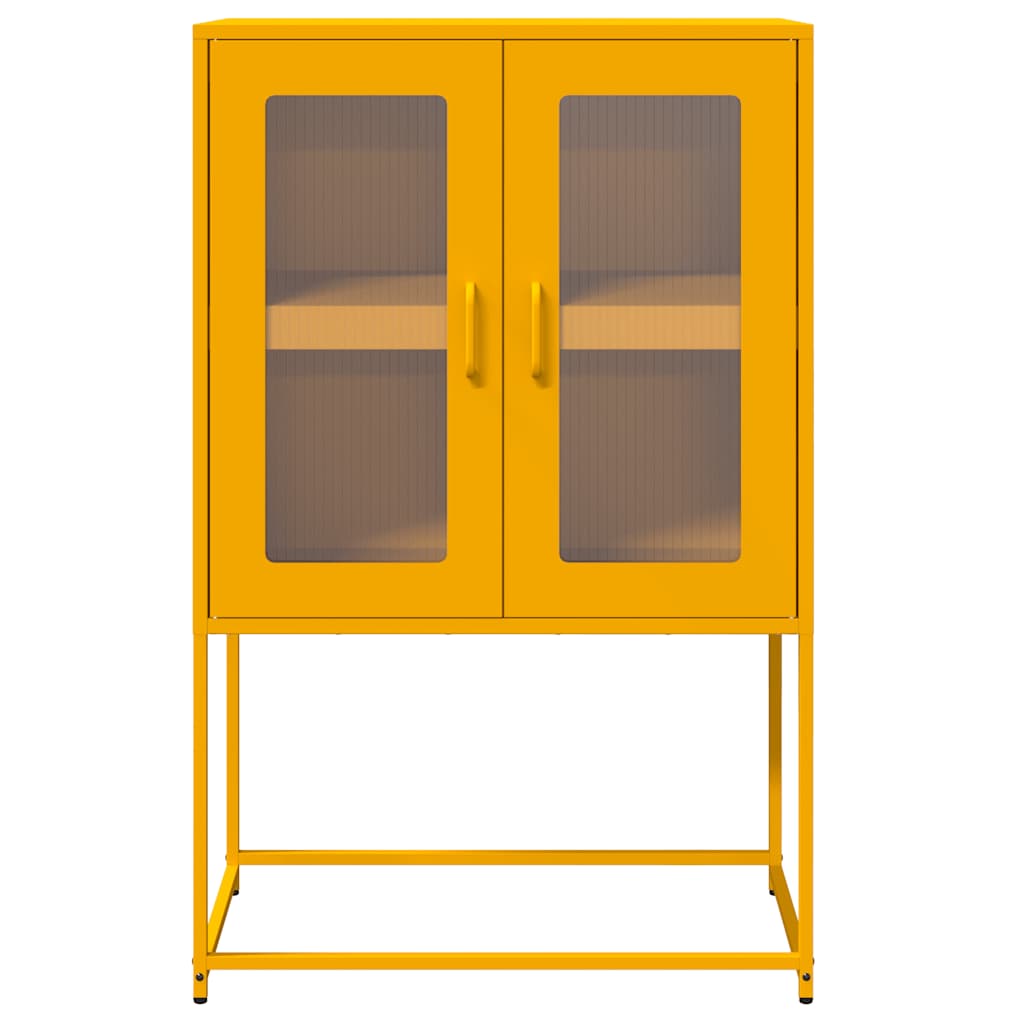 Credenza Giallo Senape 68x39x107 cm in Acciaio - homemem39