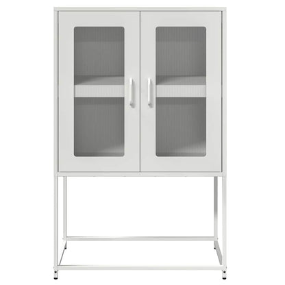 Credenza Bianca 68x39x107 cm in Acciaio - homemem39