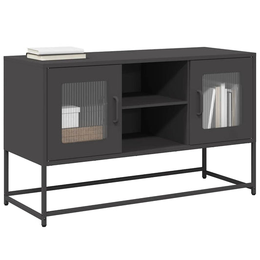 Mobile TV Nero 100,5x39x60,5 cm in Acciaio | homemem39