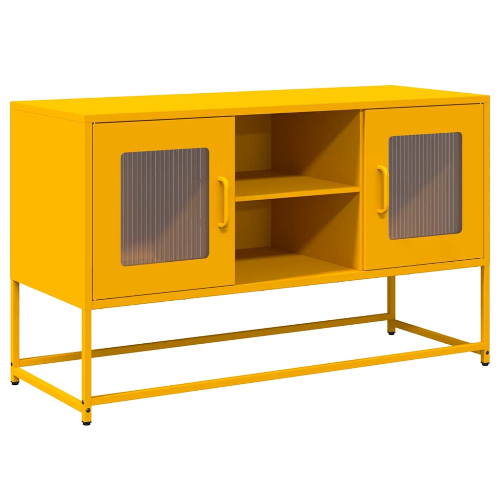 Mobile TV Giallo Senape 100,5x39x60,5 cm in Acciaio - homemem39
