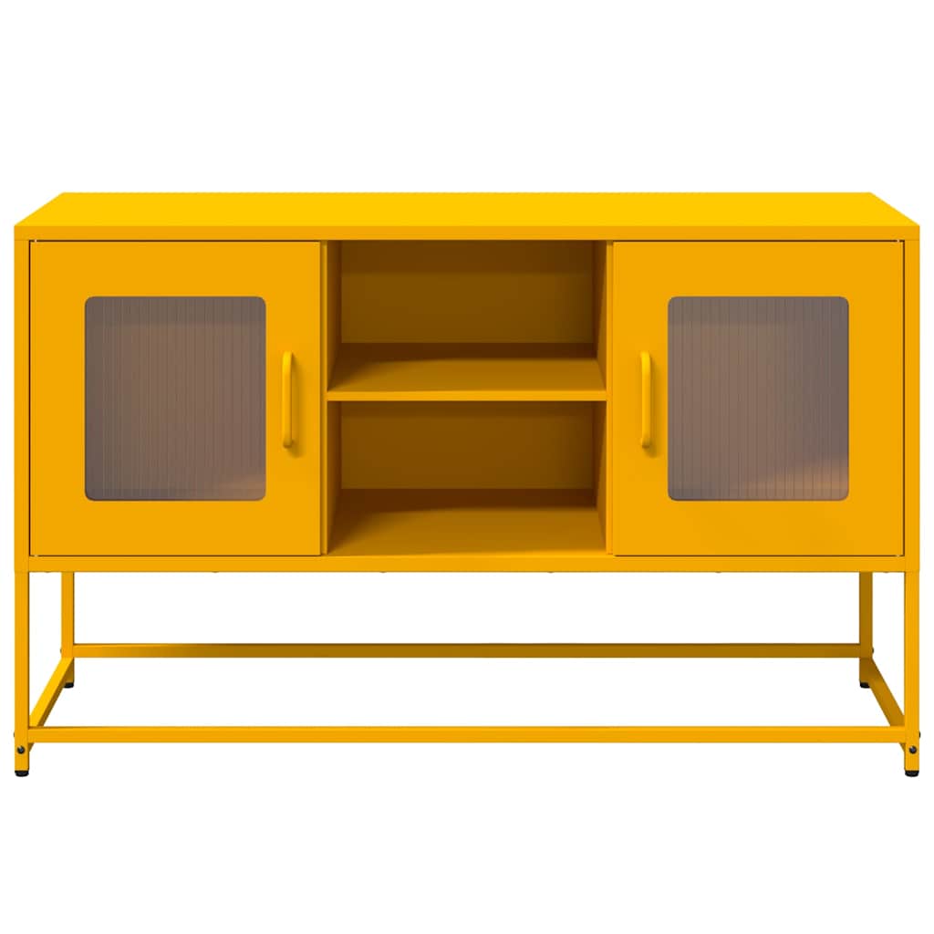 Mobile TV Giallo Senape 100,5x39x60,5 cm in Acciaio - homemem39