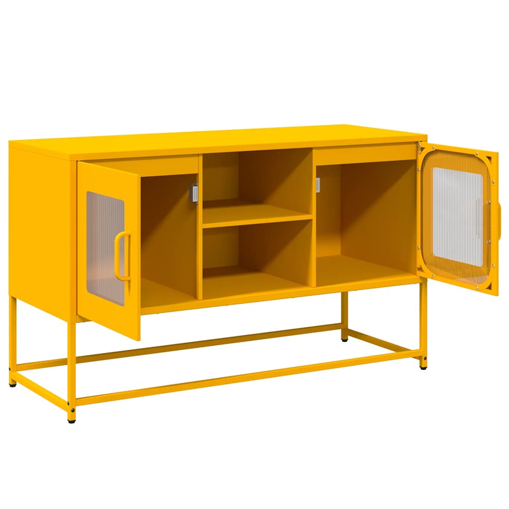 Mobile TV Giallo Senape 100,5x39x60,5 cm in Acciaio - homemem39