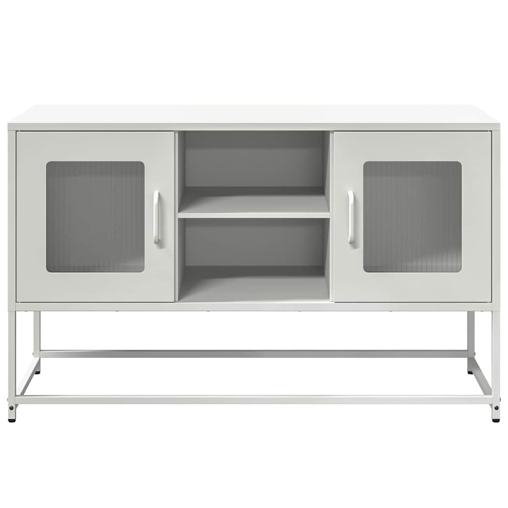 Mobile TV Bianco 100,5x39x60,5 cm in Acciaio - homemem39