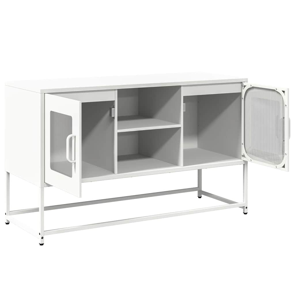 Mobile TV Bianco 100,5x39x60,5 cm in Acciaio - homemem39