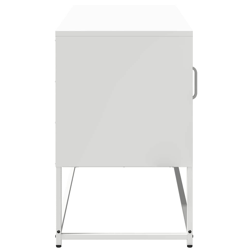Mobile TV Bianco 100,5x39x60,5 cm in Acciaio - homemem39