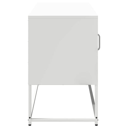 Mobile TV Bianco 100,5x39x60,5 cm in Acciaio - homemem39