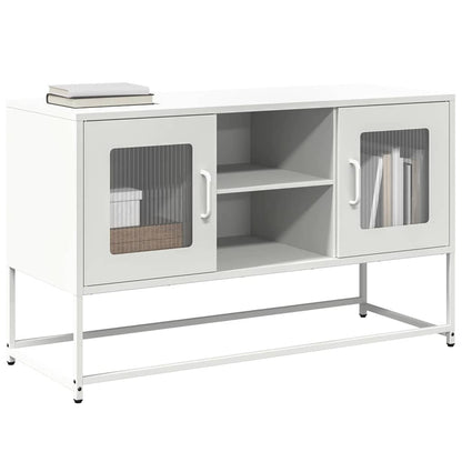 Mobile TV Bianco 100,5x39x60,5 cm in Acciaio - homemem39