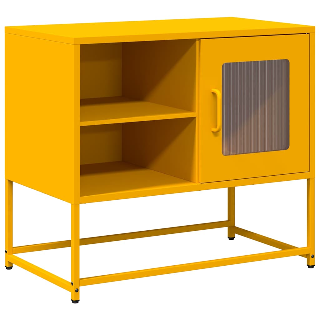 Mobile TV Giallo Senape 68x39x60,5 cm in Acciaio - homemem39