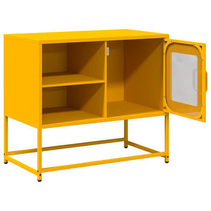 Mobile TV Giallo Senape 68x39x60,5 cm in Acciaio - homemem39