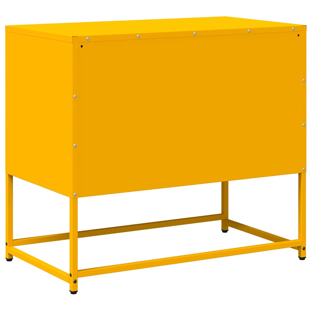Mobile TV Giallo Senape 68x39x60,5 cm in Acciaio - homemem39