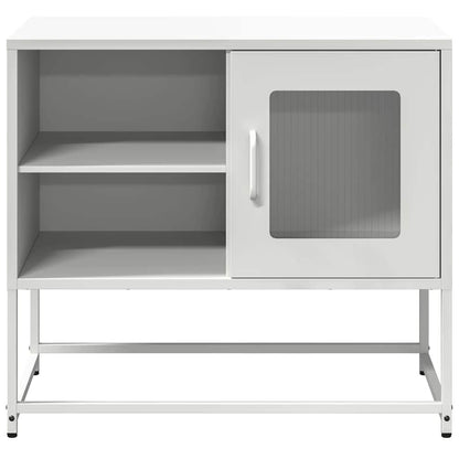 Mobile TV Bianco 68x39x60,5 cm in Acciaio - homemem39