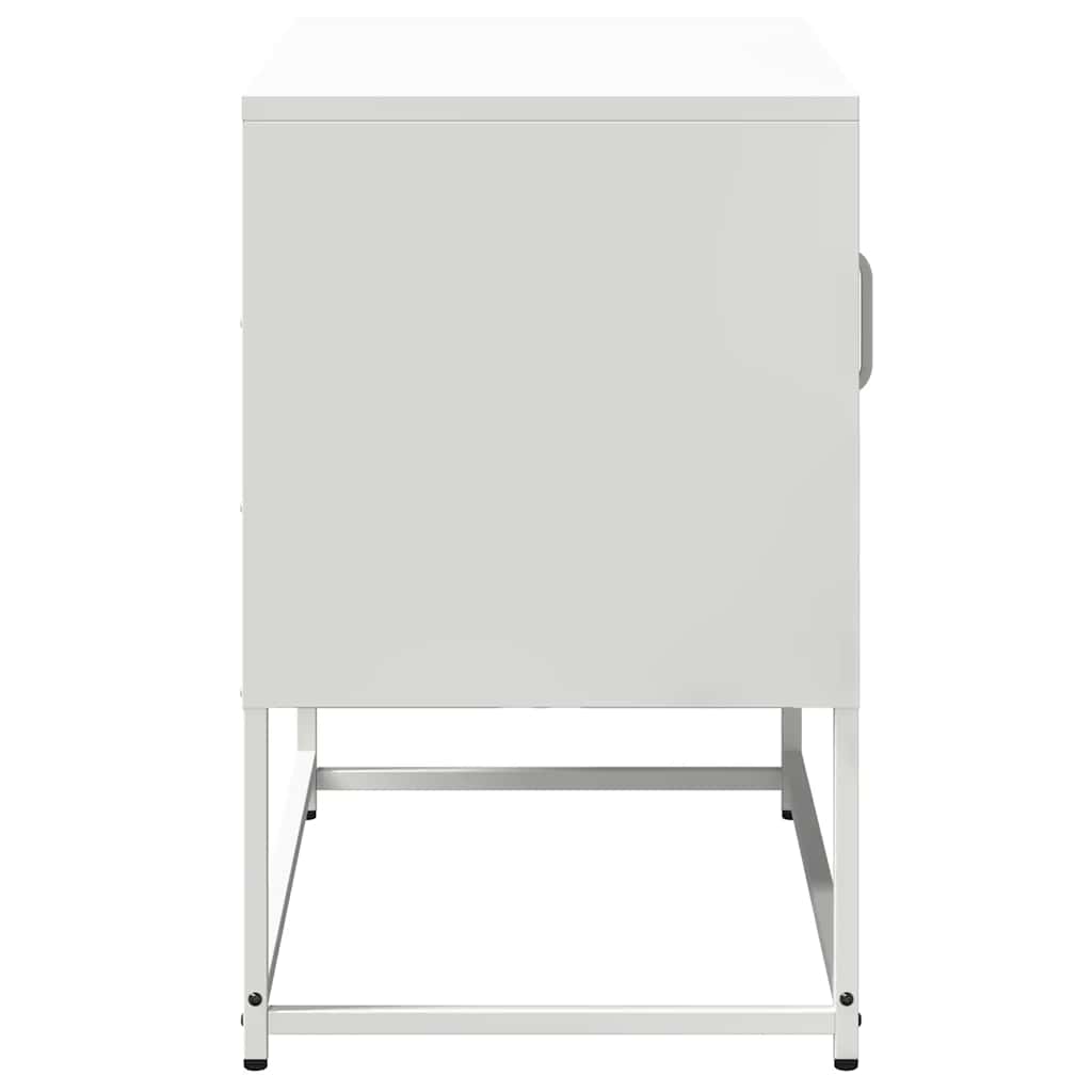 Mobile TV Bianco 68x39x60,5 cm in Acciaio - homemem39