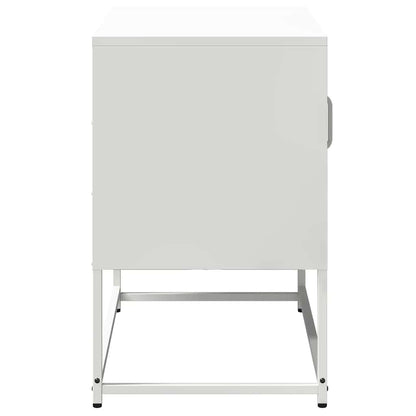 Mobile TV Bianco 68x39x60,5 cm in Acciaio - homemem39