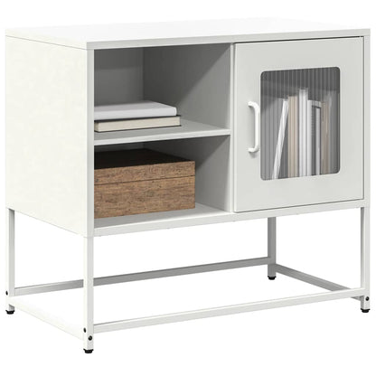 Mobile TV Bianco 68x39x60,5 cm in Acciaio - homemem39