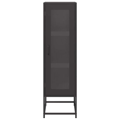 Credenza Nera 36x39x123 cm Acciaio Laminato a Freddo - homemem39