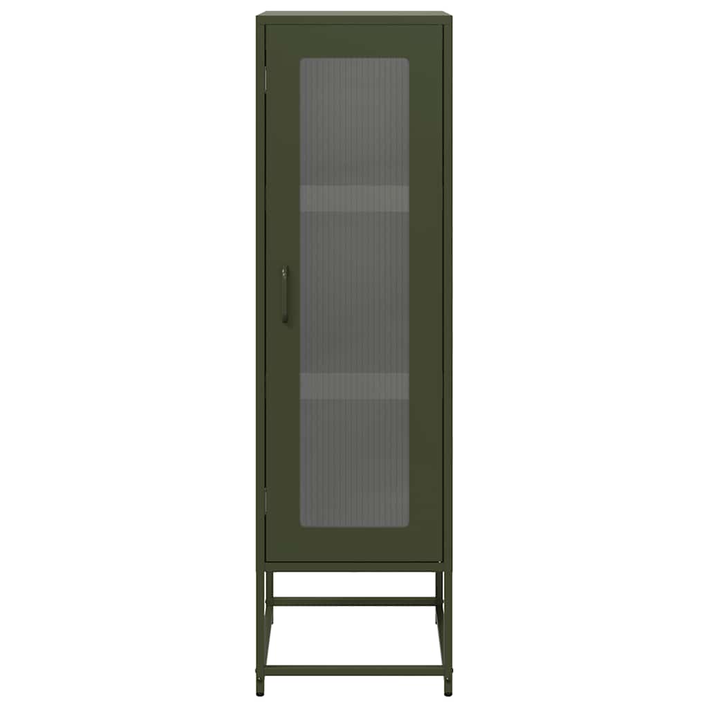 Credenza Verde Oliva 36x39x123 cm Acciaio Laminato a Freddo - homemem39