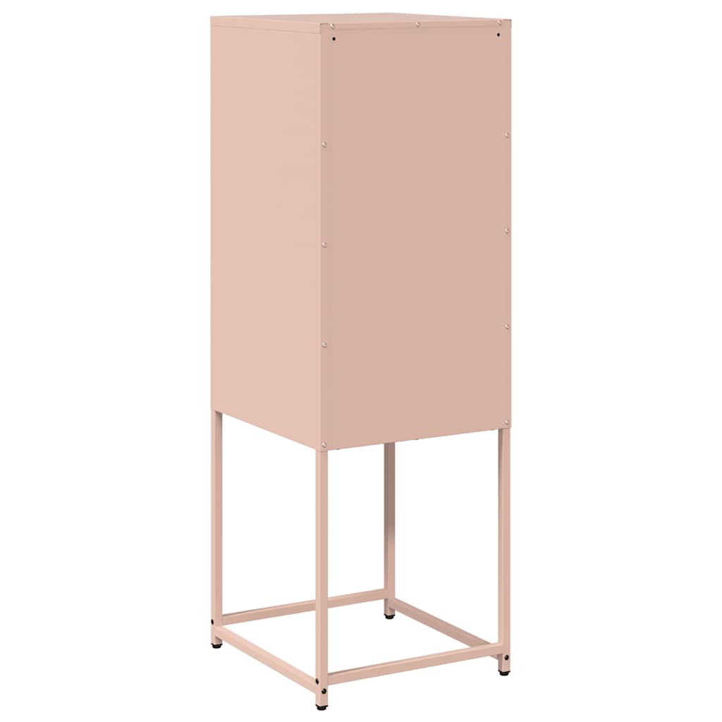Credenza Rosa 36x39x107 cm in Acciaio Laminato a Freddo - homemem39