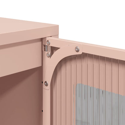 Credenza Rosa 36x39x107 cm in Acciaio Laminato a Freddo - homemem39