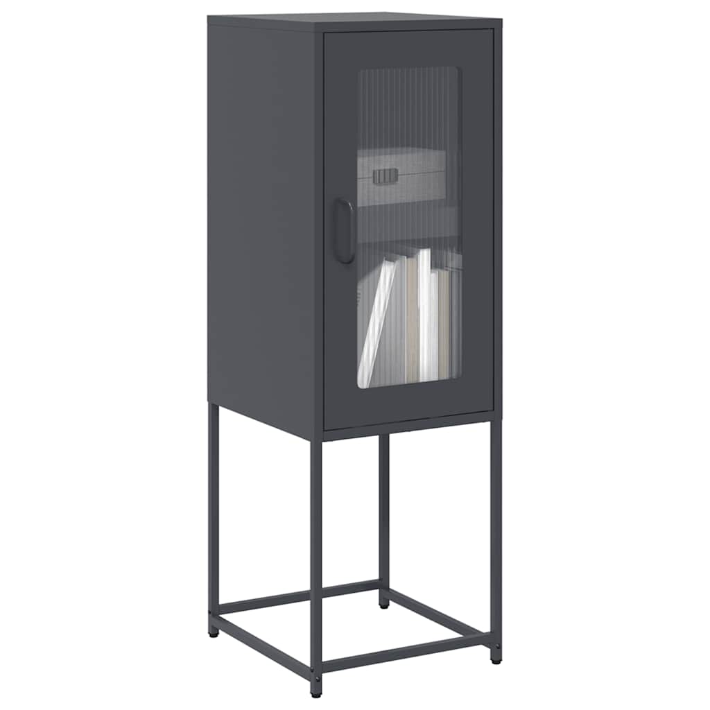 Credenza Antracite 36x39x107 cm in Acciaio Laminato a Freddo - homemem39