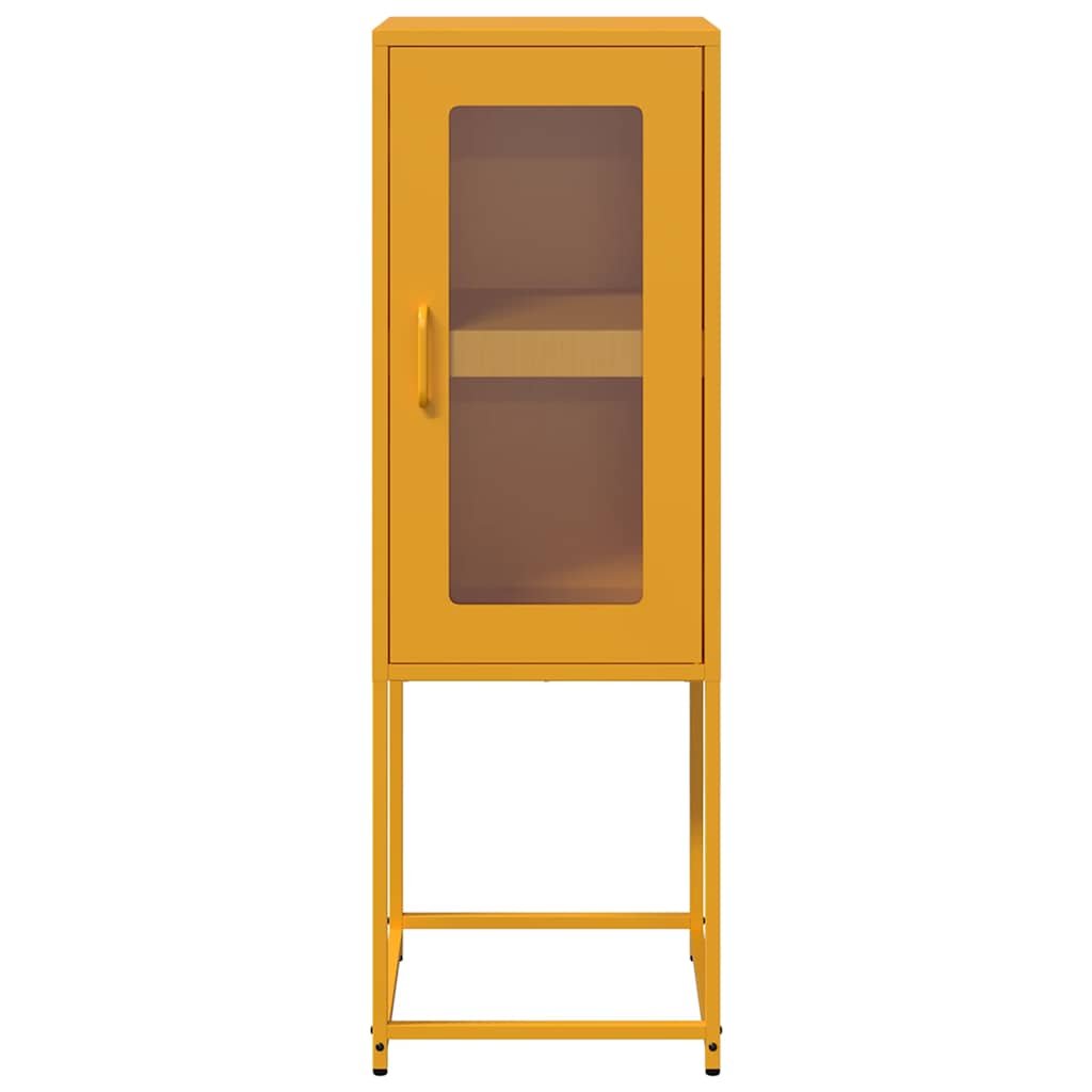 Credenza Giallo Senape 36x39x107 cm Acciaio Laminato a Freddo - homemem39