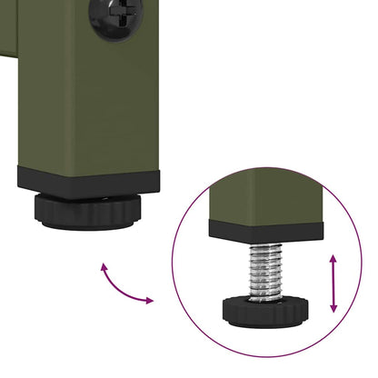 Credenza Verde Oliva 36x39x107 cm in Acciaio Laminato a Freddo - homemem39