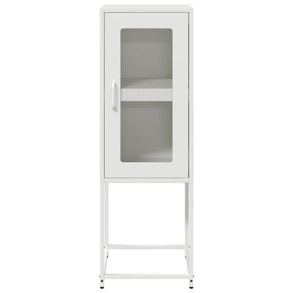 Credenza Bianca 36x39x107 cm in Acciaio Laminato a Freddo - homemem39