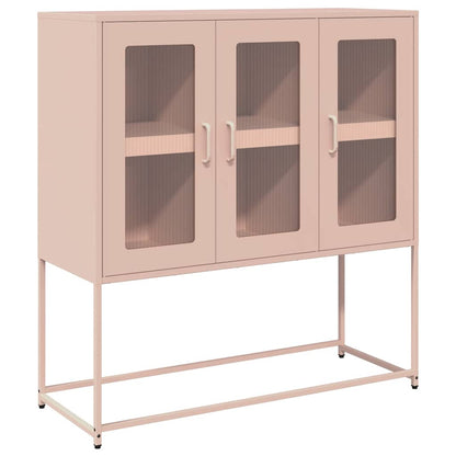 Credenza Rosa 100,5x39x107 cm in Acciaio Laminato a Freddo - homemem39