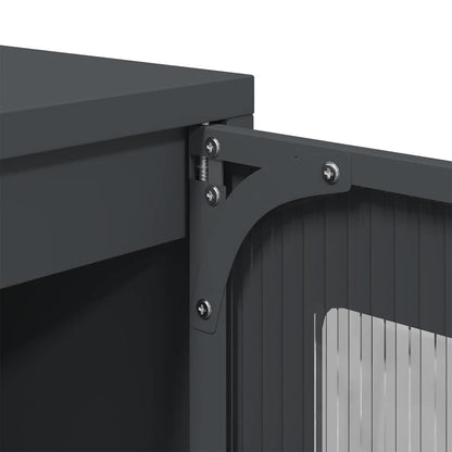 Credenza Antracite 100,5x39x107 cm in Acciaio Laminato a Freddo - homemem39