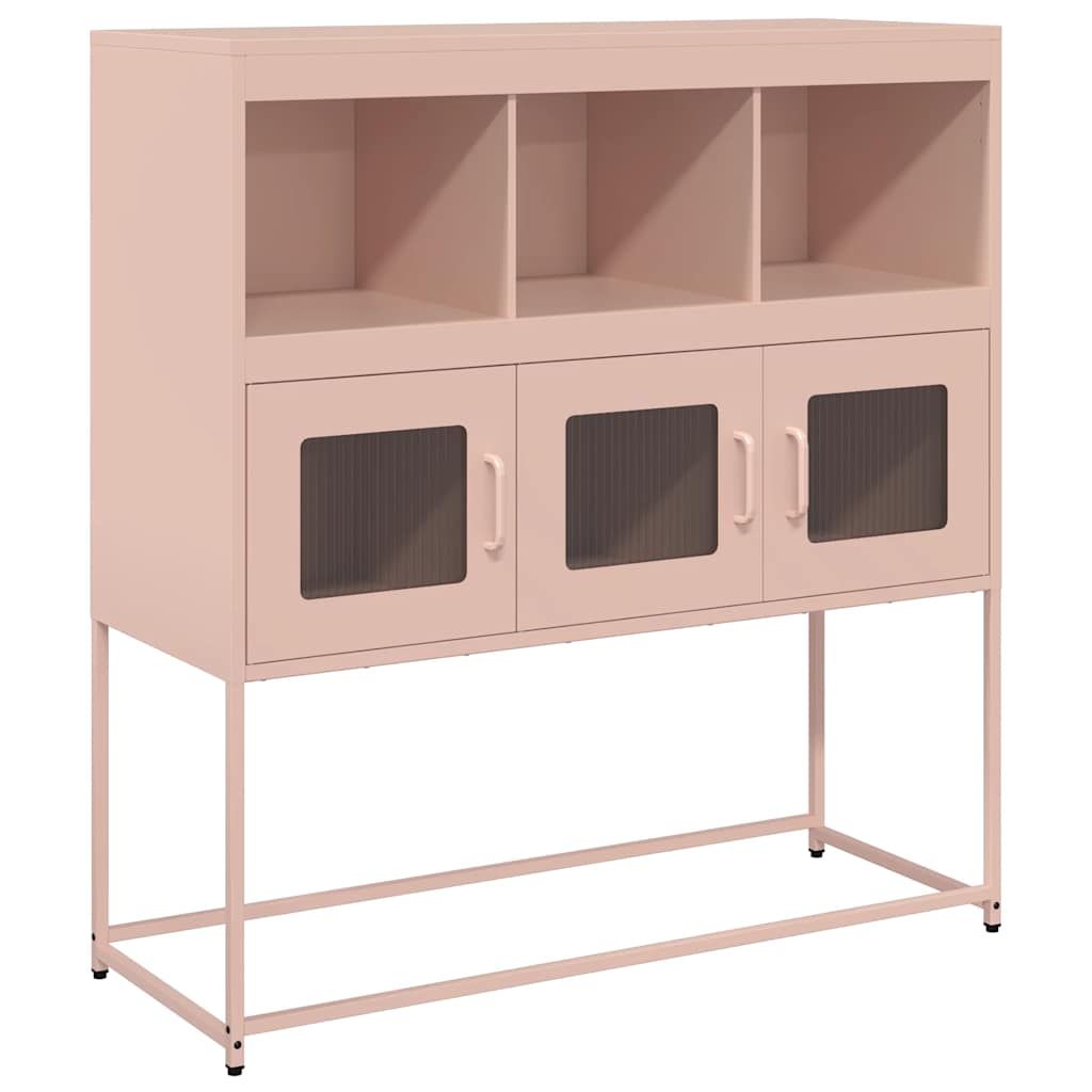Credenza Rosa 100,5x39x107 cm in Acciaio Laminato a Freddo - homemem39