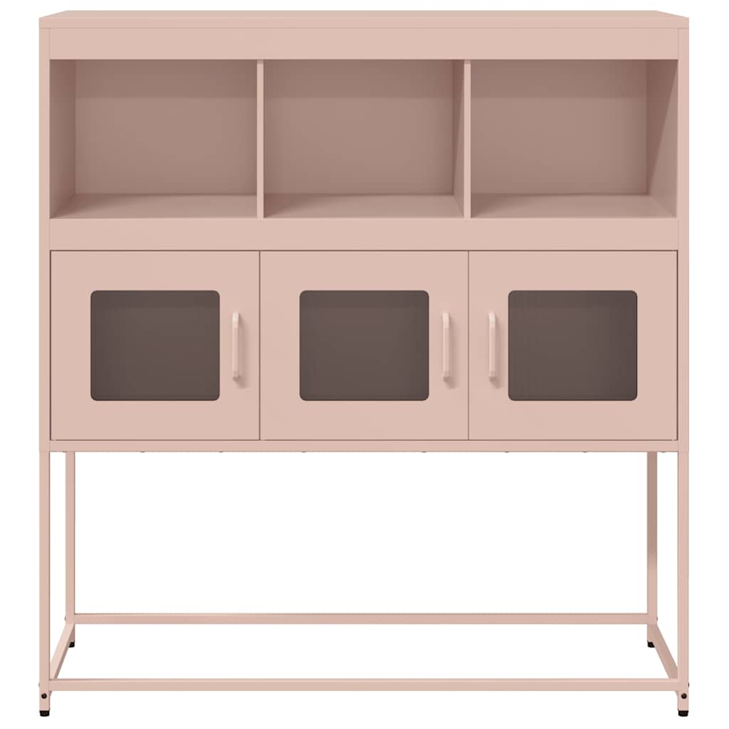 Credenza Rosa 100,5x39x107 cm in Acciaio Laminato a Freddo - homemem39