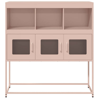 Credenza Rosa 100,5x39x107 cm in Acciaio Laminato a Freddo - homemem39