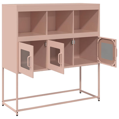 Credenza Rosa 100,5x39x107 cm in Acciaio Laminato a Freddo - homemem39