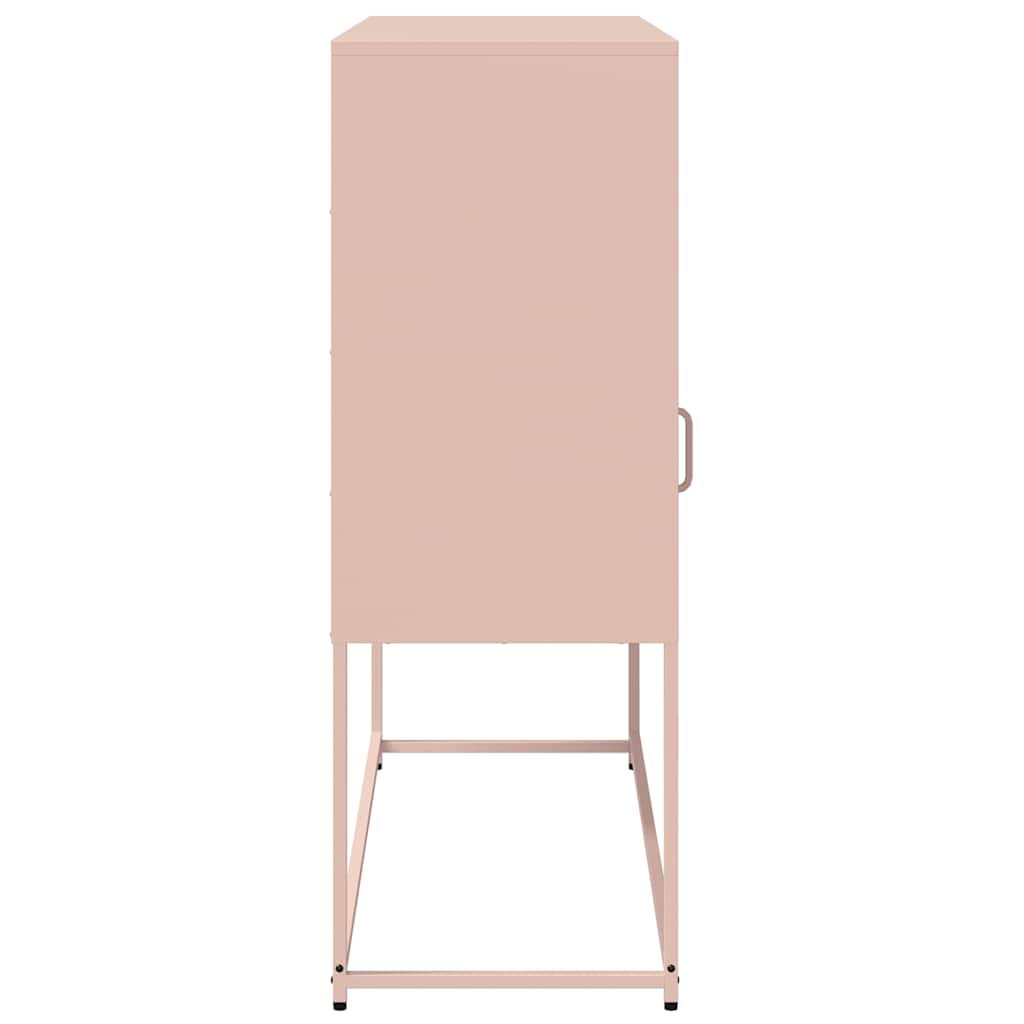 Credenza Rosa 100,5x39x107 cm in Acciaio Laminato a Freddo - homemem39