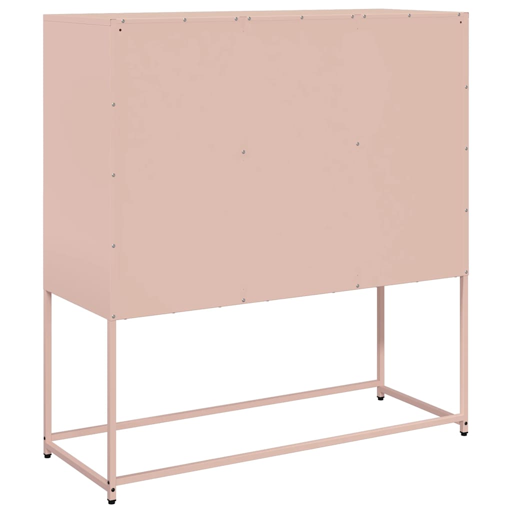 Credenza Rosa 100,5x39x107 cm in Acciaio Laminato a Freddo - homemem39