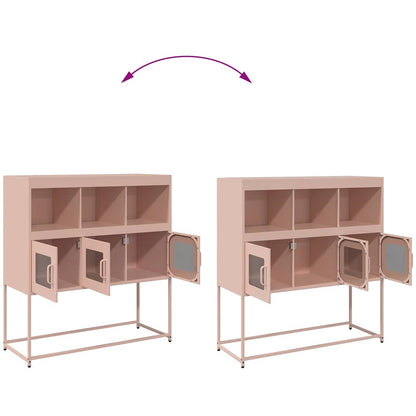 Credenza Rosa 100,5x39x107 cm in Acciaio Laminato a Freddo - homemem39