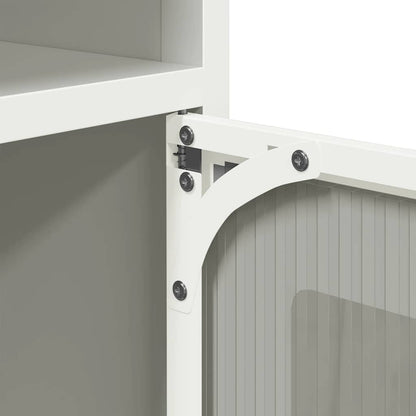 Credenza Bianca 100,5x39x107 cm in Acciaio Laminato a Freddo - homemem39