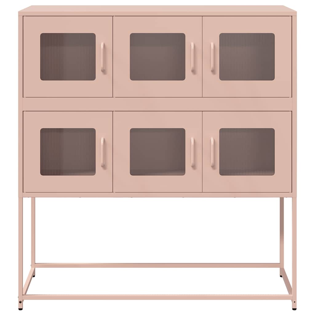 Credenza Rosa 100,5x39x107 cm in Acciaio Laminato a Freddo - homemem39
