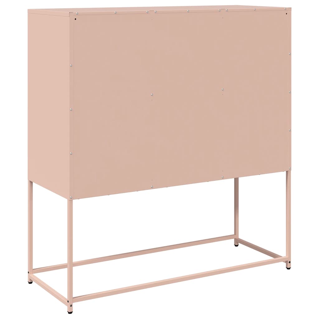 Credenza Rosa 100,5x39x107 cm in Acciaio Laminato a Freddo - homemem39