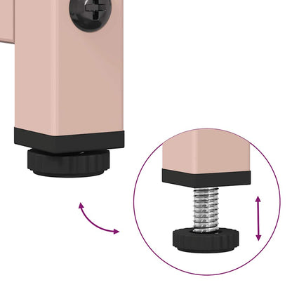 Credenza Rosa 100,5x39x107 cm in Acciaio Laminato a Freddo - homemem39