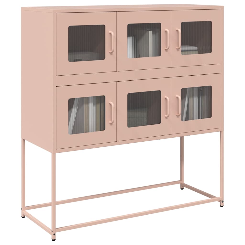 Credenza Rosa 100,5x39x107 cm in Acciaio Laminato a Freddo - homemem39