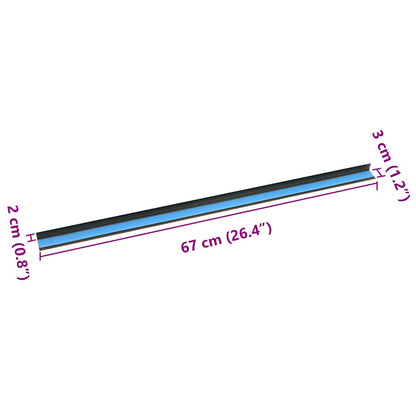 Paragradini 30 pcs Marrone 67 x 3 x 2 cm Alluminio