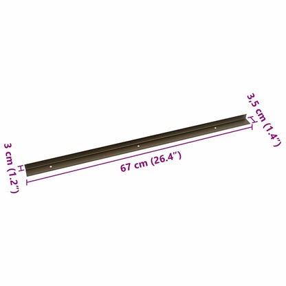 Paragradini 10 pcs Marrone 67 x 3.5 x 3 cm Alluminio